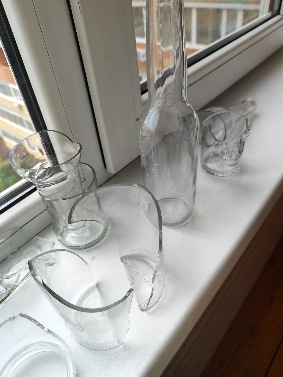 Glass bottles and fragments